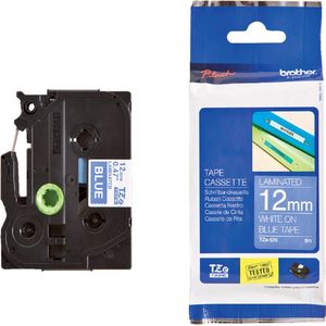 Brother TZe-535 tape wit op blauw 12 mm (origineel)