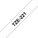 Brother TZe-221 tape zwart op wit 9 mm (origineel)