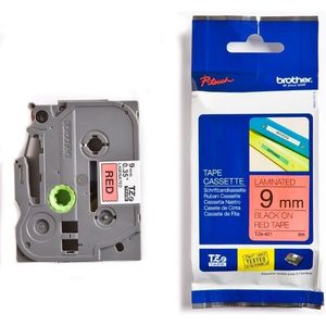Brother - TZe-421 Tape - Zwart op Rood - 9 mm - Origineel