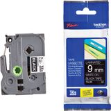Brother - TZe-325 Tape - Wit op Zwart - 9 mm - 8 Meter