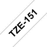 Brother TZe-151 tape zwart op transparant 24 mm (origineel)