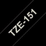 Brother - TZe-151 - Etiketteringstape - Zwart - 2.40 cm - Zelfklevend