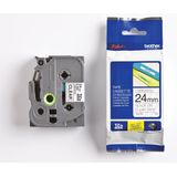 Brother - TZe-151 - Etiketteringstape - Zwart - 2.40 cm - Zelfklevend