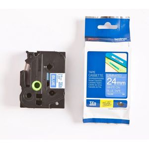 Brother - TZe-555 Tape - Wit op Blauw - 24 mm - Origineel