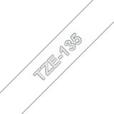 Brother - TZe-135 Tape - Wit op Transparant - 12 mm - Origineel