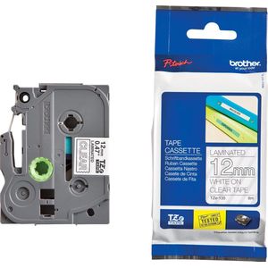 Brother - TZe-135 Tape - Wit op Transparant - 12 mm - Origineel