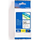 Brother - TZe-261 - Labeltape - Zwart op Wit - 36mm - 8m