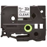 Brother Gloss Laminated Labelling Tape - 36mm, Black/Clear labelprinter-tape TZ