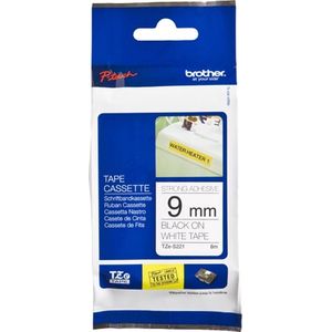 Brother - TZe-S221 - Tape - Zwart op Wit - 9 mm - Origineel