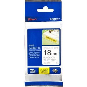 Brother - TZe-S241 - Tape - Zwart op Wit - 18 mm - 8 Meter