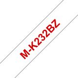 Brother MK-232BZ DirectLabel - Etiketteringstape - Rood op Wit - 12mm x 8m