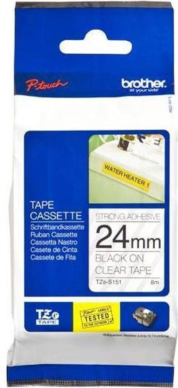 Brother - Tze-S151 - Etiketteringstape - Transparant - 2.40 cm