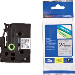 Labeltape brother ptouch tzem951 24mm zilver