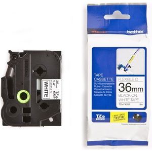 Brother TZe-FX261 Flexi ID tape zwart op wit 36 mm (origineel)