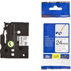 Brother - TZe-FX251 - ID Tape - Zwart op Wit - 24 mm - 8 Meter