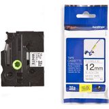 Brother - TZe-FX231 - Flexibele ID Tape - Zwart op Wit - 12 mm - 8 Meter