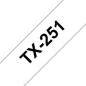 Brother TZe-FX651 Flexi ID tape zwart op geel 24 mm (origineel)
