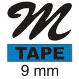 Brother M-K521BZ labelprinter-tape Zwart op blauw