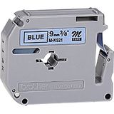 Brother M-K521BZ labelprinter-tape Zwart op blauw