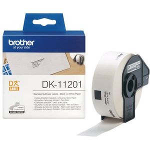 Brother - DK-11201 - Labels - Zwart op Wit - 400 Stuks - 29x90mm