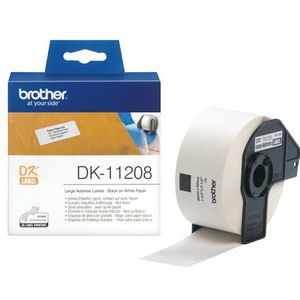 Brother DK-11208 labelprinter-tape Zwart op wit