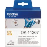 Brother DK-11207 labelprinter-tape Zwart op wit