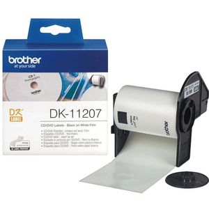 Brother DK-11207 labelprinter-tape Zwart op wit