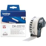Brother DK-22210 labelprinter-tape Zwart op wit