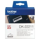 Brother DK-22211 labelprinter-tape Zwart op wit