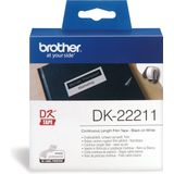 Brother DK-22211 labelprinter-tape Zwart op wit
