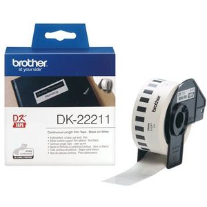 Brother DK-22211 labelprinter-tape Zwart op wit