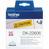 Brother DK-22606 | Continuer-papierrol, origineel, zwart op geel, 62 mm x 15,24 m