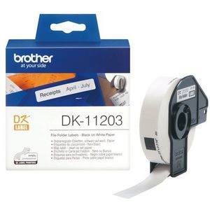 Brother DK-11203 labelprinter-tape Zwart op wit