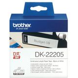 Etiket Brother DK-22205 62mm 30-meter wit papier - doos van 3 stuks