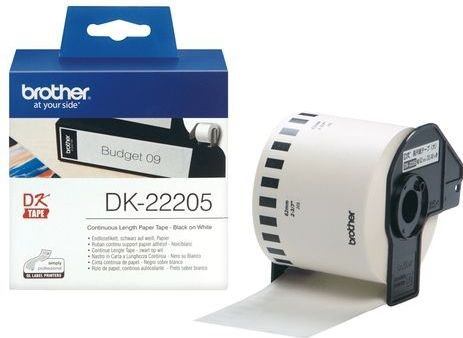 Etiket Brother DK-22205 62mm 30-meter wit papier - doos van 3 stuks