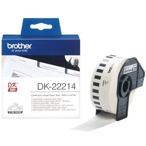Brother DK-22214 labelprinter-tape Zwart op wit