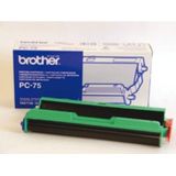 Brother PC-75 printcassette met donorrol zwart (origineel)