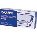 Brother PC-75 printcassette met donorrol zwart (origineel)