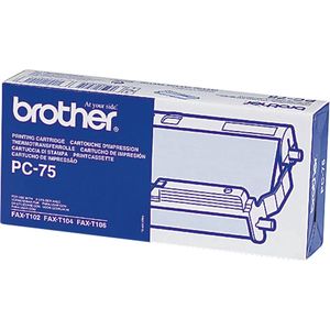 Brother PC-75 printcassette met donorrol zwart (origineel)