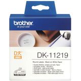 Brother DK-11219 | Originele etiketrol | zwart op wit | 12 mm
