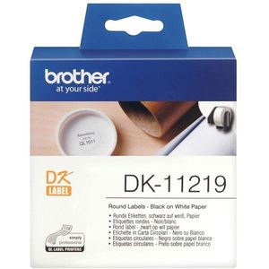 Printerlabels Brother DK11219 Wit Zwart/Wit