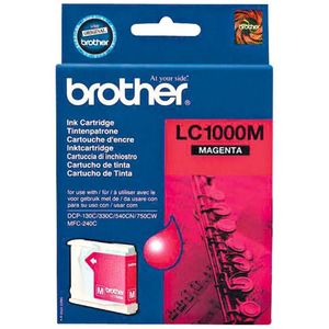 Brother LC-1000M (MHD aug-22) magenta (LC1000M) - Inktcartridge - Origineel