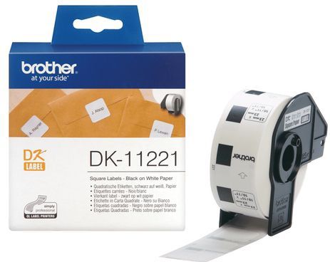 Brother DK-11221 labelprinter-tape Zwart op wit