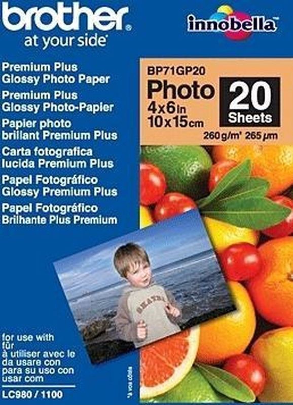Brother Fotopapier BP71GP20 (10 x 15)