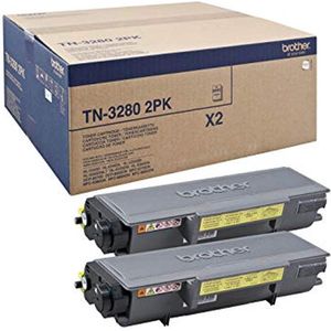 Brother TN3280TWIN tonercartridge 2 stuk(s) Origineel Zwart
