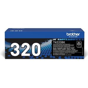 Brother - TN-320BK - Tonercartridge - Zwart - Origineel - 1 stuk
