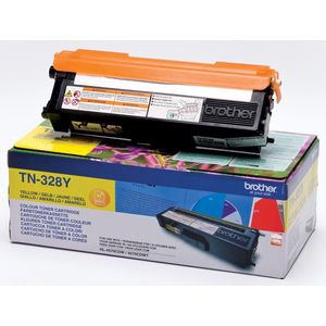 Brother - TN-328Y - Toner - Geel - Tot 6000 pagina's