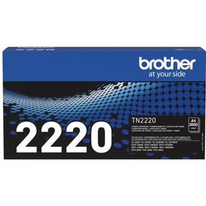 Brother TN-2220 - Zwart - Tonercartridge - Capaciteit tot 2600 Afdrukken