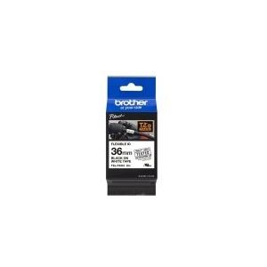 BROTHER Printtape TZe-FX261 (Lam, Flex.) zwart op wit, 36 mm x 8 m