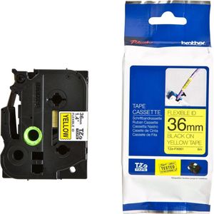 Brother Schriftbandkassette TZe-FX661, 36 mm, gelb/schwarz